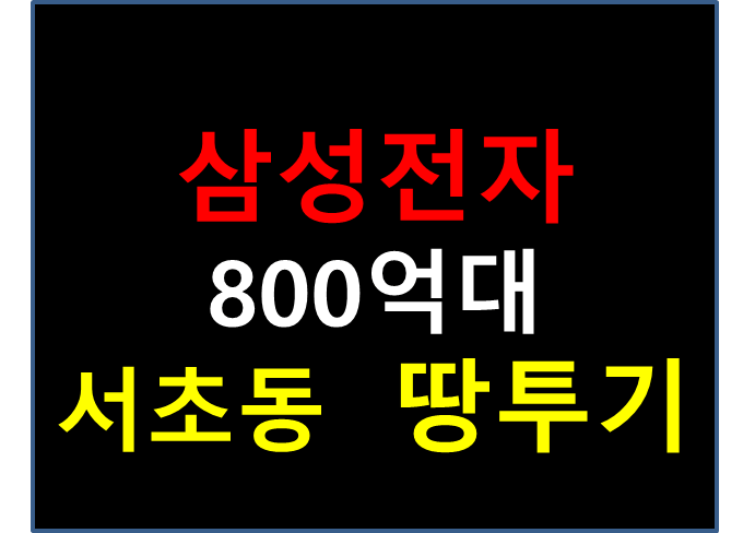 삼성전자 서초동 땅